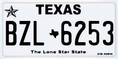 TX license plate BZL6253