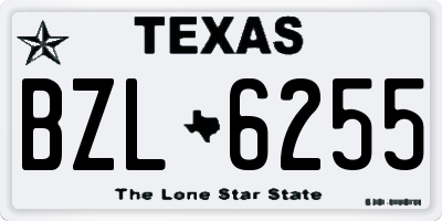 TX license plate BZL6255
