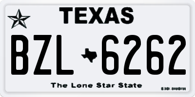 TX license plate BZL6262