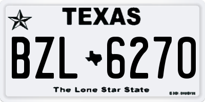 TX license plate BZL6270