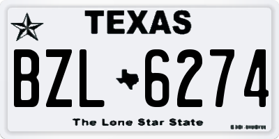 TX license plate BZL6274