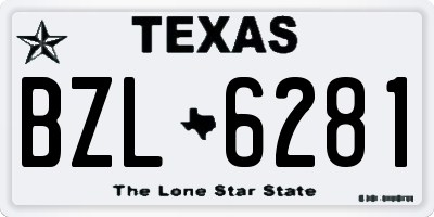 TX license plate BZL6281