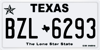 TX license plate BZL6293