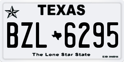 TX license plate BZL6295