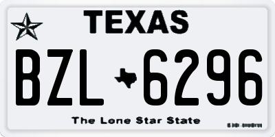 TX license plate BZL6296