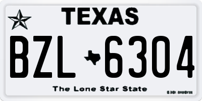 TX license plate BZL6304