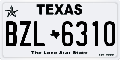 TX license plate BZL6310