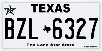 TX license plate BZL6327