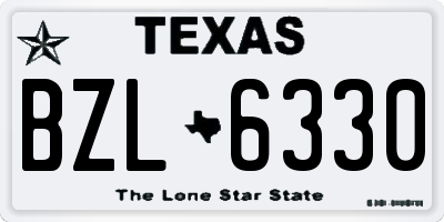 TX license plate BZL6330