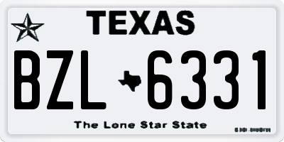 TX license plate BZL6331