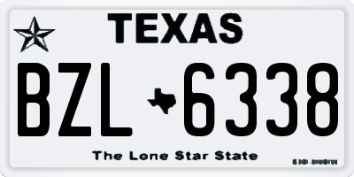 TX license plate BZL6338