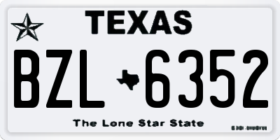 TX license plate BZL6352