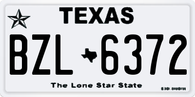 TX license plate BZL6372