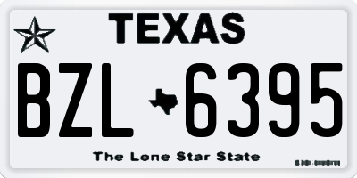 TX license plate BZL6395