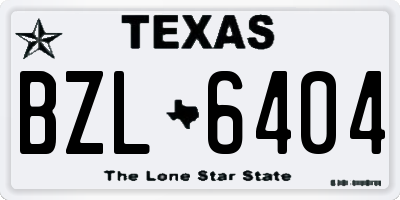 TX license plate BZL6404