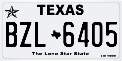 TX license plate BZL6405