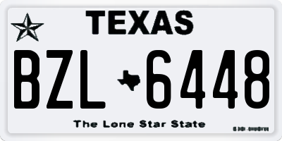 TX license plate BZL6448