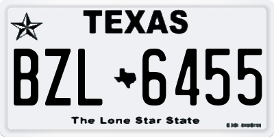 TX license plate BZL6455