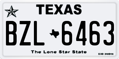 TX license plate BZL6463