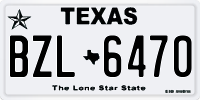 TX license plate BZL6470