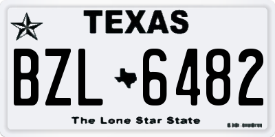 TX license plate BZL6482