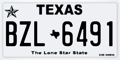 TX license plate BZL6491