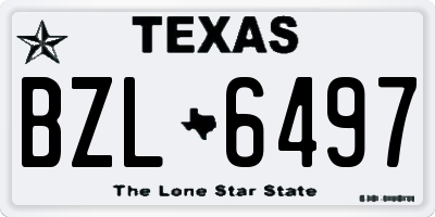 TX license plate BZL6497