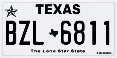 TX license plate BZL6811
