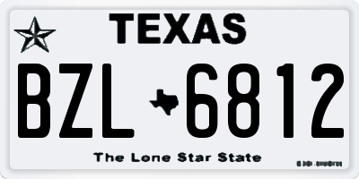 TX license plate BZL6812