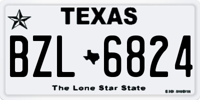 TX license plate BZL6824