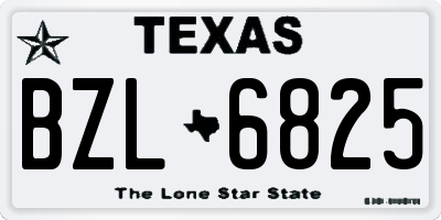 TX license plate BZL6825