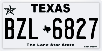 TX license plate BZL6827