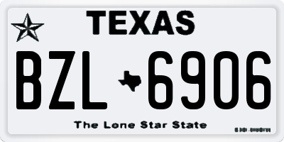 TX license plate BZL6906