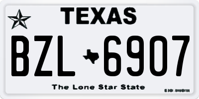 TX license plate BZL6907