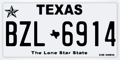 TX license plate BZL6914