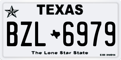 TX license plate BZL6979