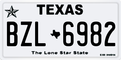 TX license plate BZL6982