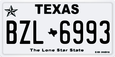 TX license plate BZL6993
