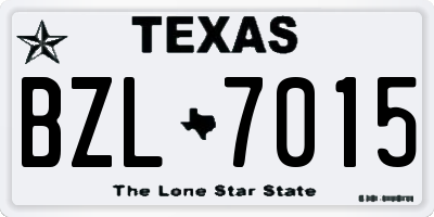 TX license plate BZL7015