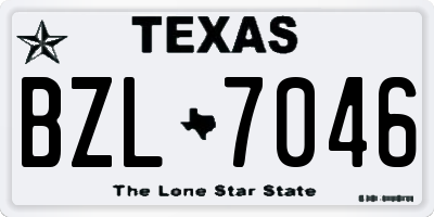 TX license plate BZL7046