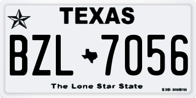 TX license plate BZL7056