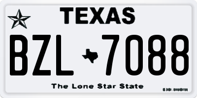 TX license plate BZL7088