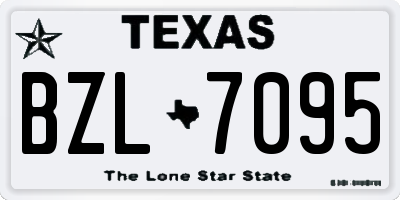 TX license plate BZL7095