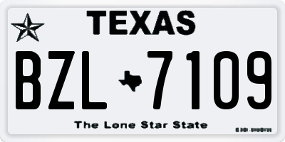 TX license plate BZL7109