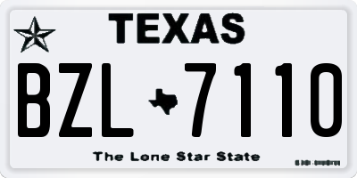 TX license plate BZL7110