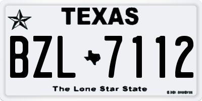 TX license plate BZL7112