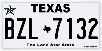 TX license plate BZL7132