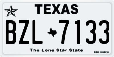 TX license plate BZL7133
