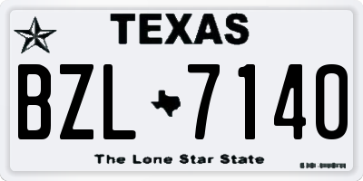 TX license plate BZL7140
