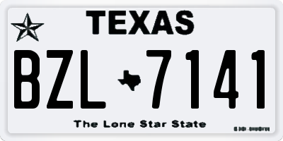 TX license plate BZL7141